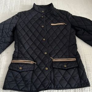 Brooks Brothers navy/tan quilted lightweight jacket - size 4